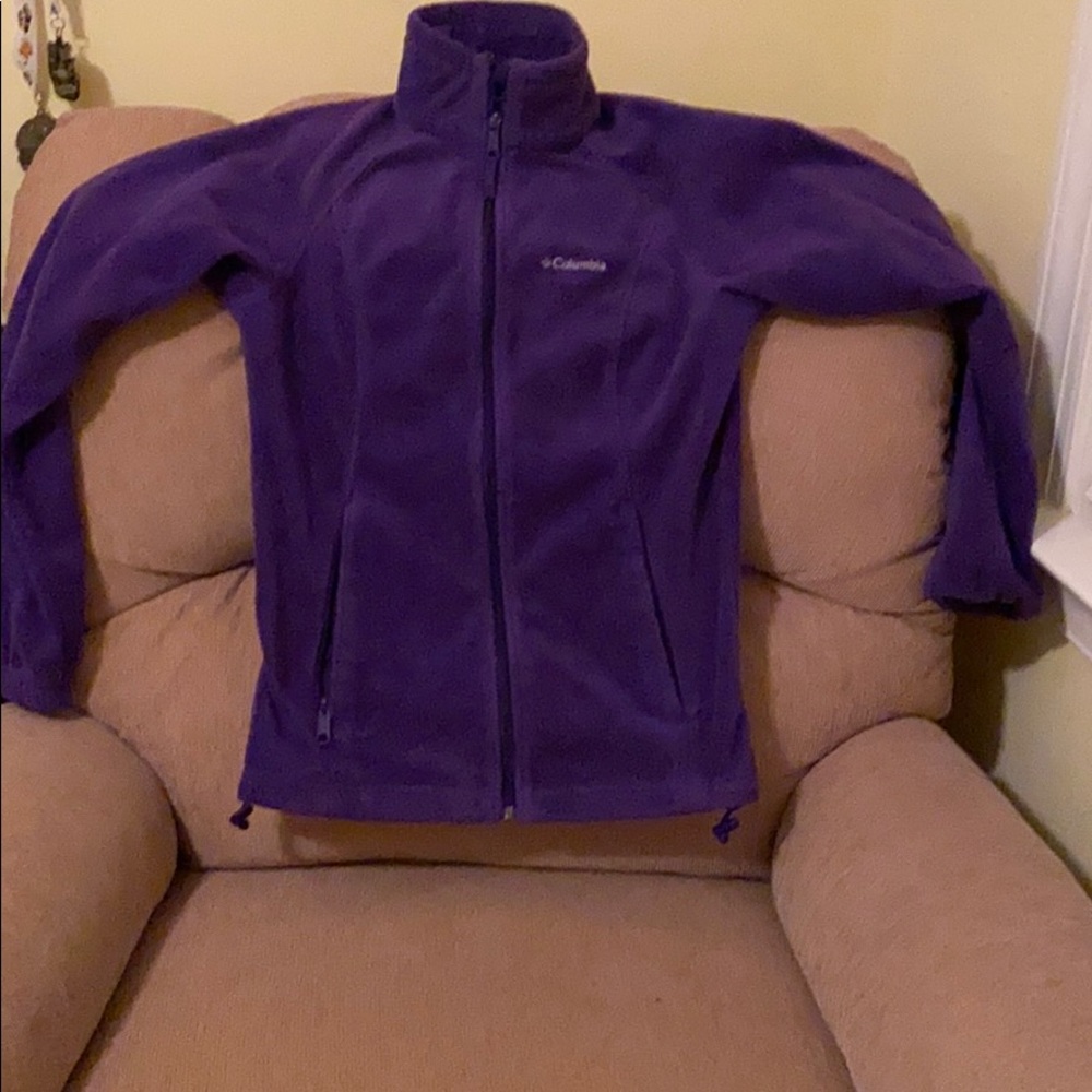 🟣 Grape Purple Columbia Fleece Zip-Up Jacket 🟣